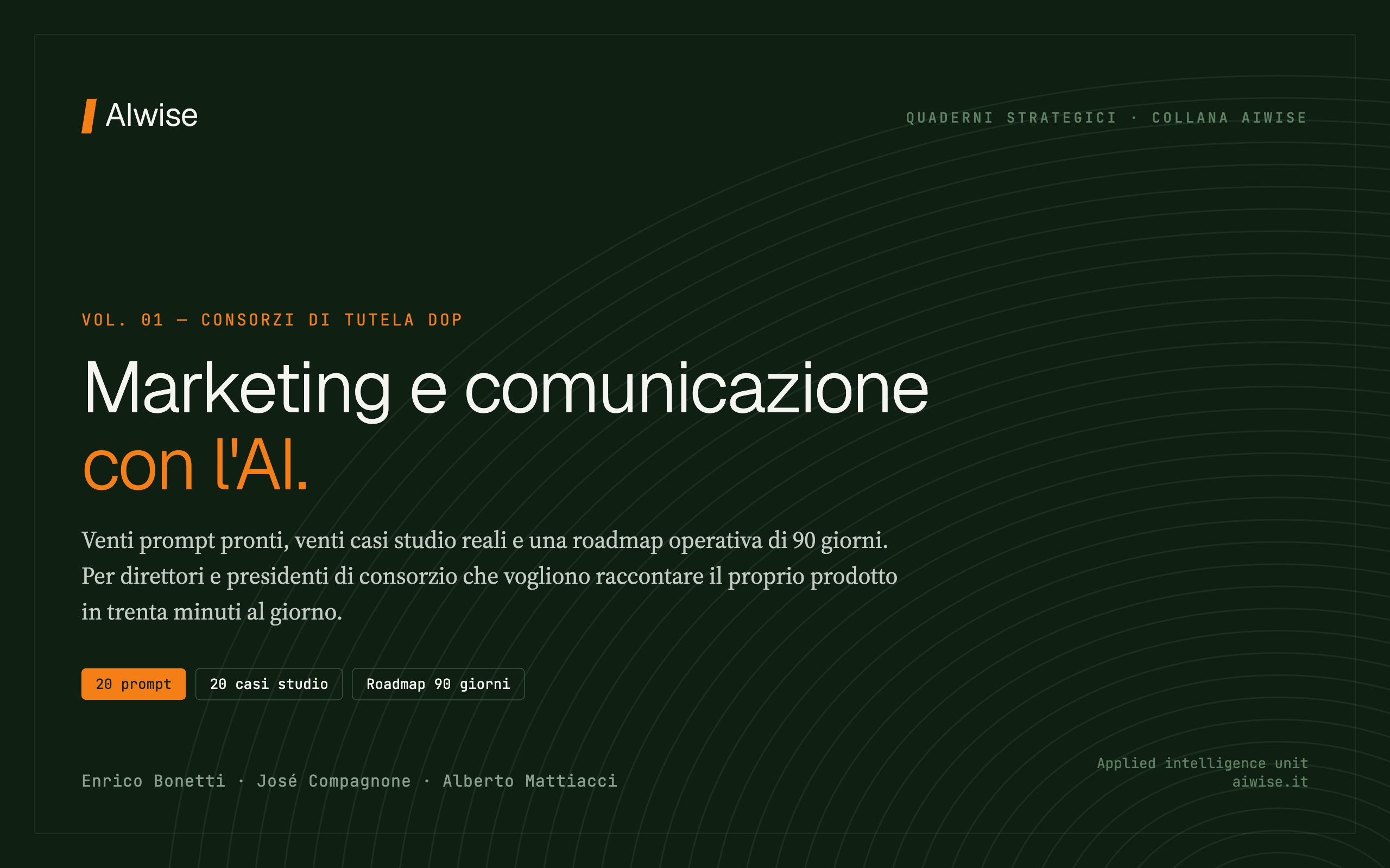 Cover Quaderno strategico Vol. 01 — Marketing e comunicazione con l'AI